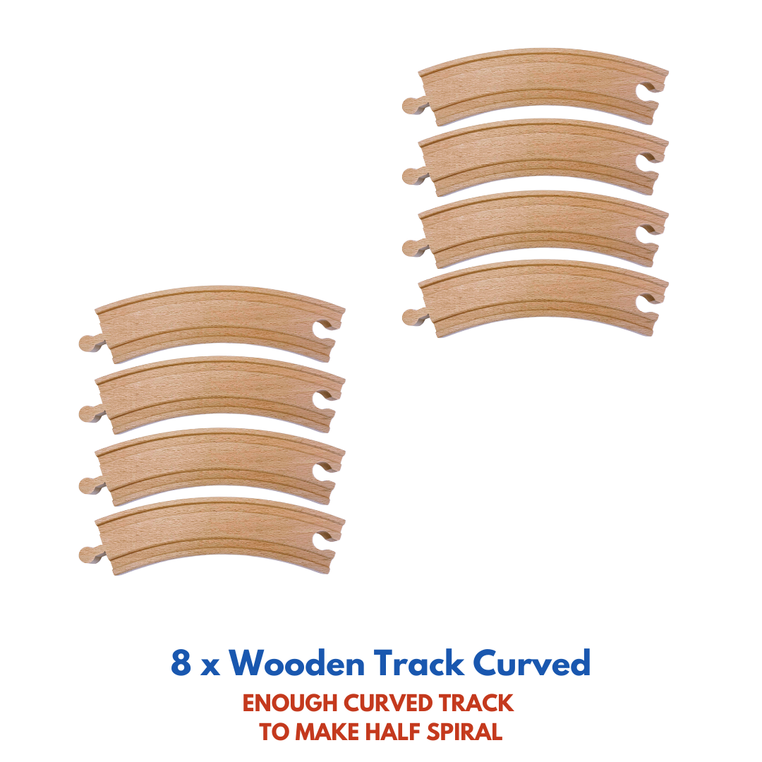 8 x Wooden Track Curved