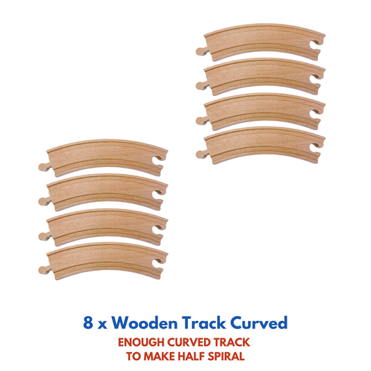 8 x Wooden Track Curved