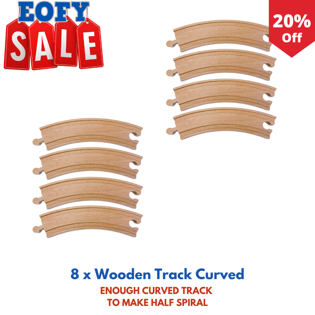 8 x Wooden Track Curved